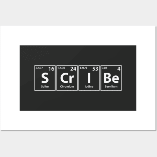 Scribe (S-Cr-I-Be) Periodic Elements Spelling Posters and Art